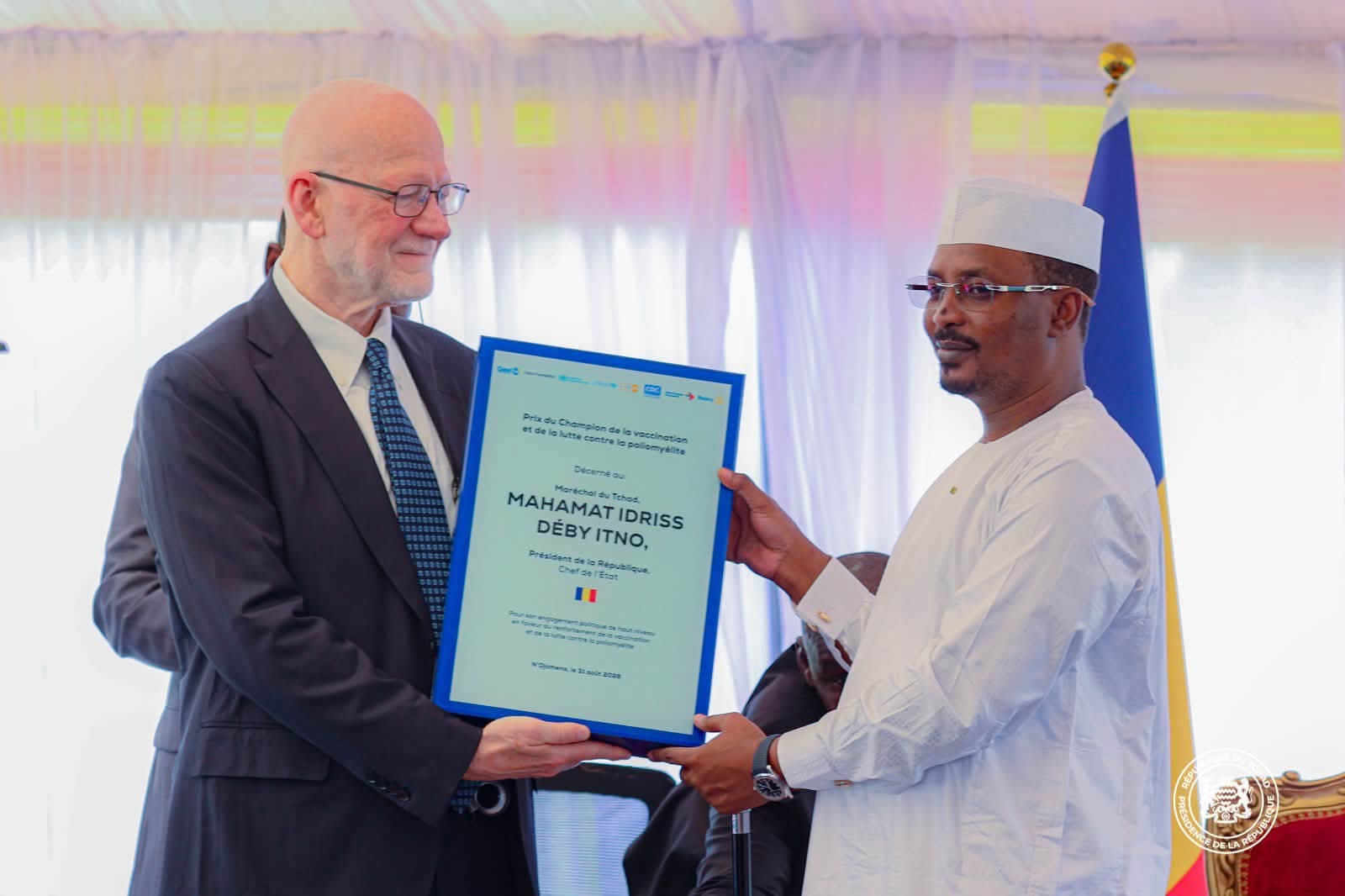 Tchad : Mahamat Idriss Deby Itno honoré pour son combat contre la poliomyélite 